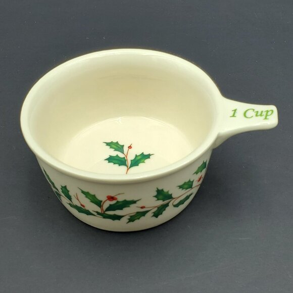 Lenox Holiday Measuring Cups Holly Berry Holly Berries Baking Cups - Picture 11 of 12